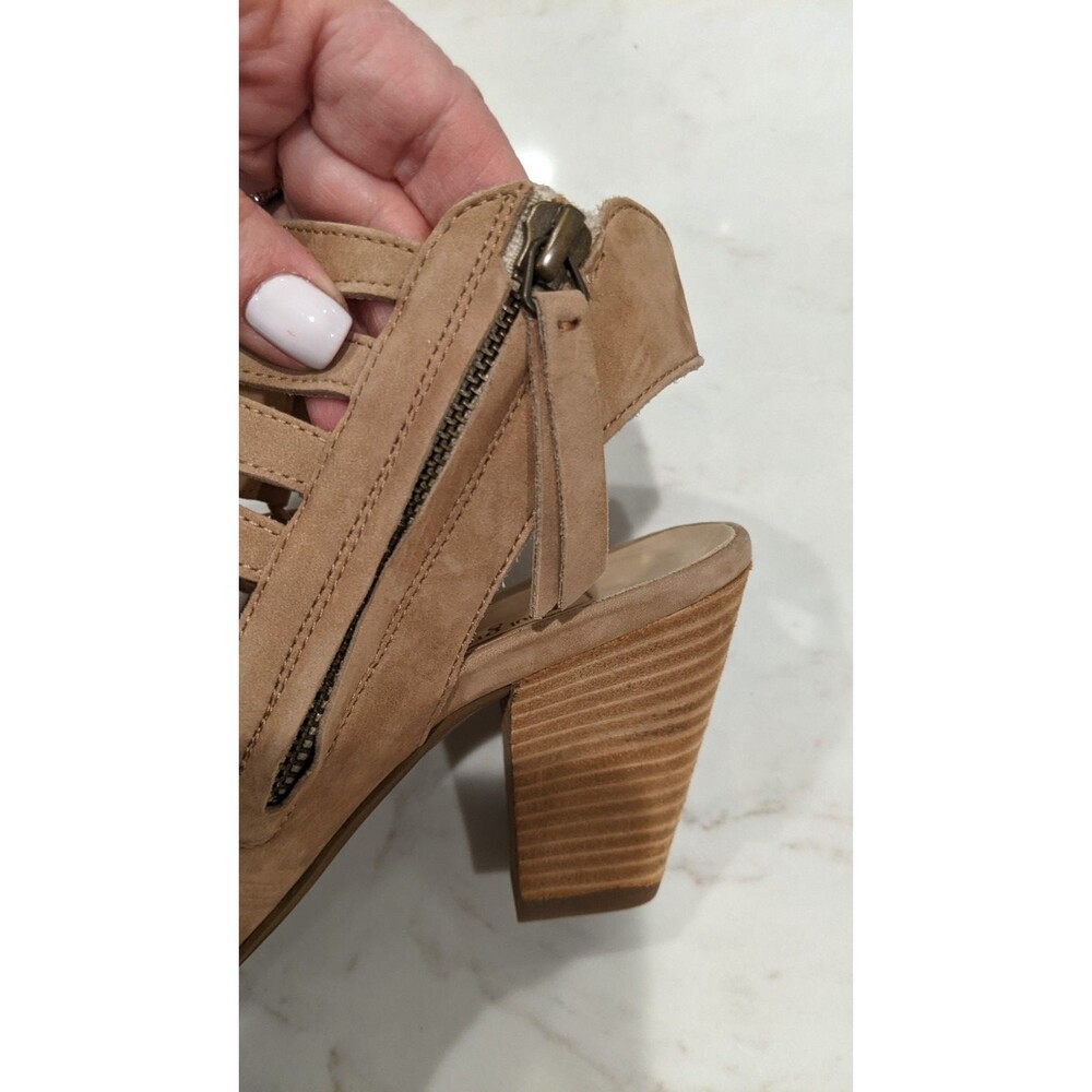 PAUL GREEN Sabrina Nubuck Suede Leather Beige Sandal Slingback US Size 7 - Picture 10 of 13